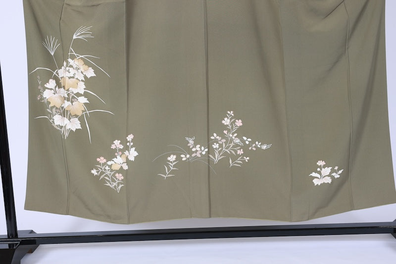 Japanese kimono used <houmongi> Msize silk 100% /T517