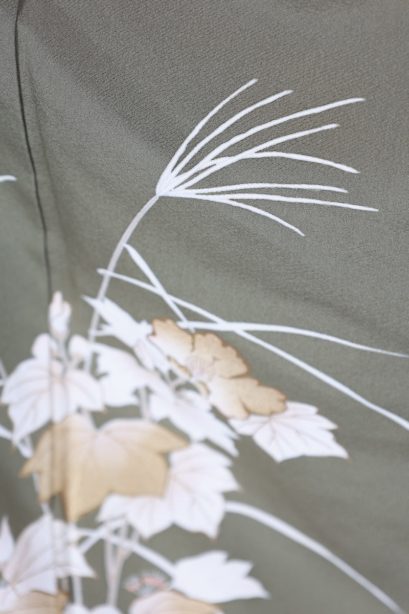 Japanese kimono used <houmongi> Msize silk 100% /T517