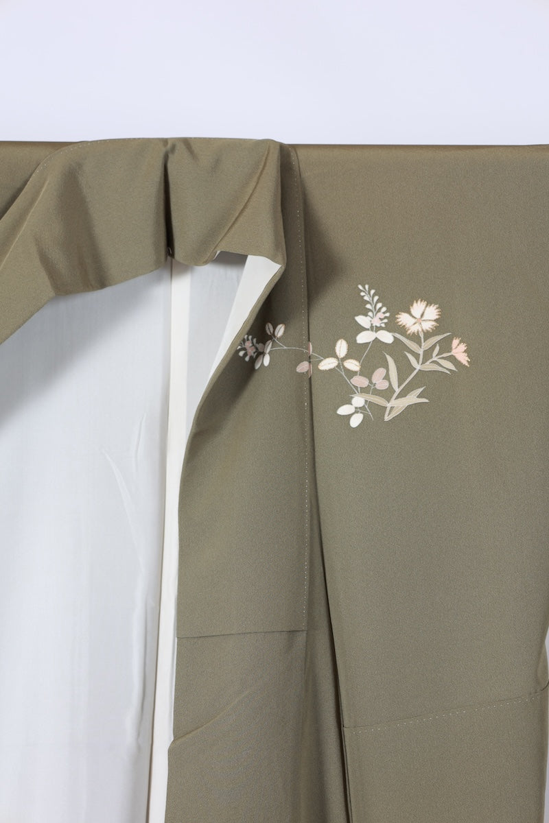 Japanese kimono used <houmongi> Msize silk 100% /T517