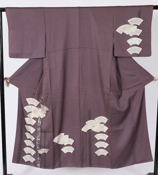 Japanese kimono used <houmongi> Ssize silk 100% /T521