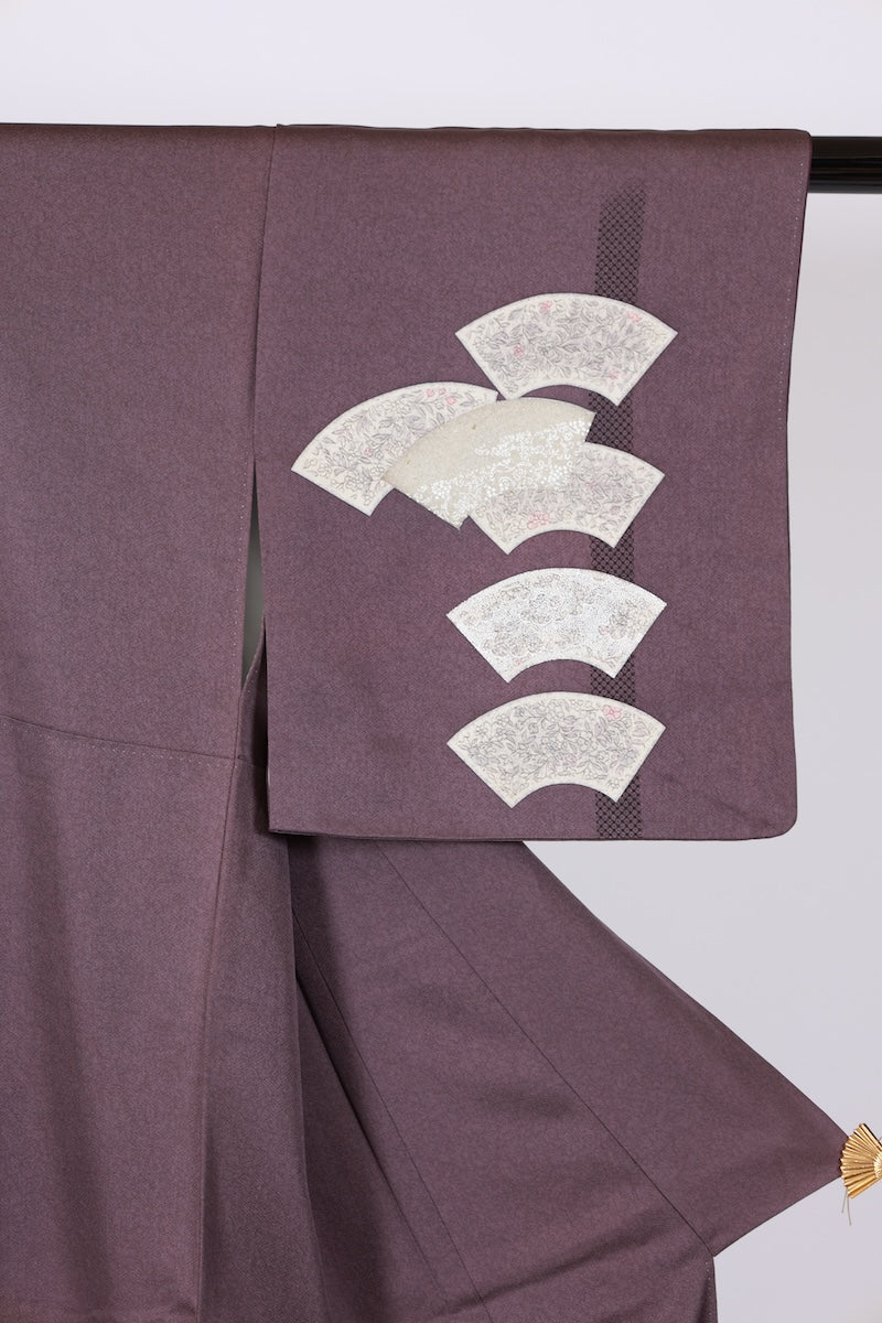 Japanese kimono used <houmongi> Ssize silk 100% /T521