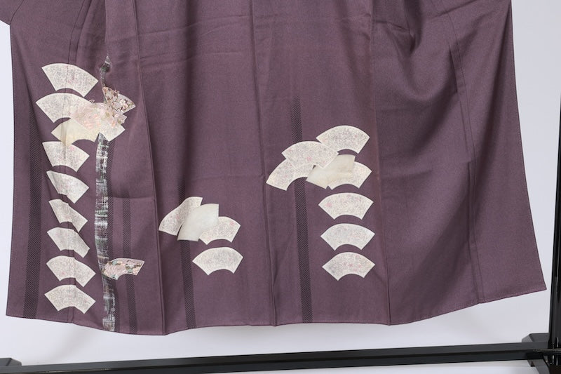 Japanese kimono used <houmongi> Ssize silk 100% /T521