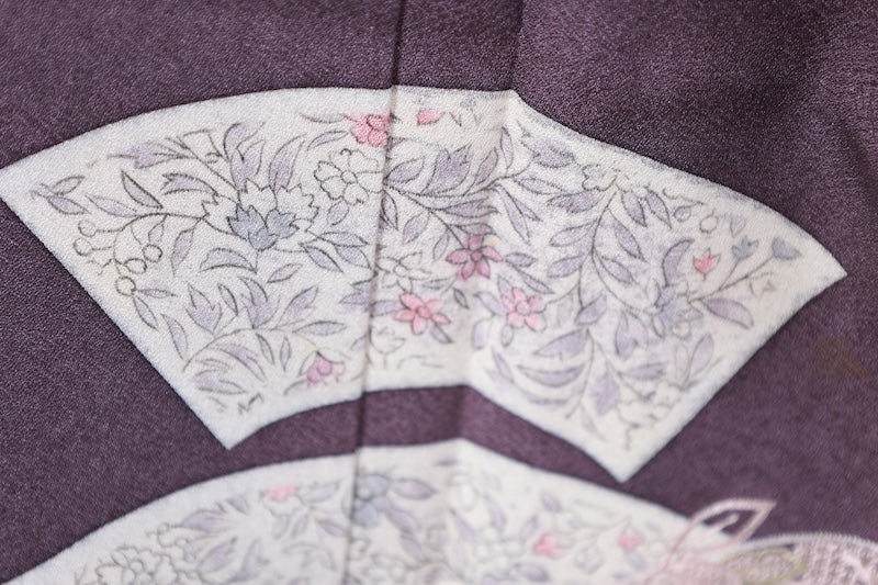 Japanese kimono used <houmongi> Ssize silk 100% /T521