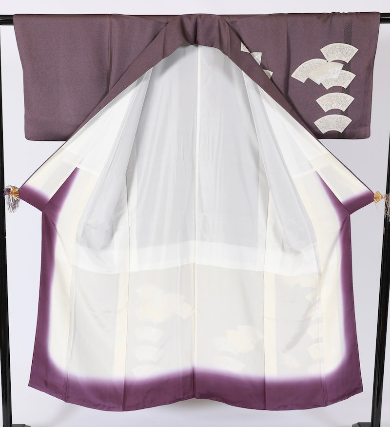 Japanese kimono used <houmongi> Ssize silk 100% /T521