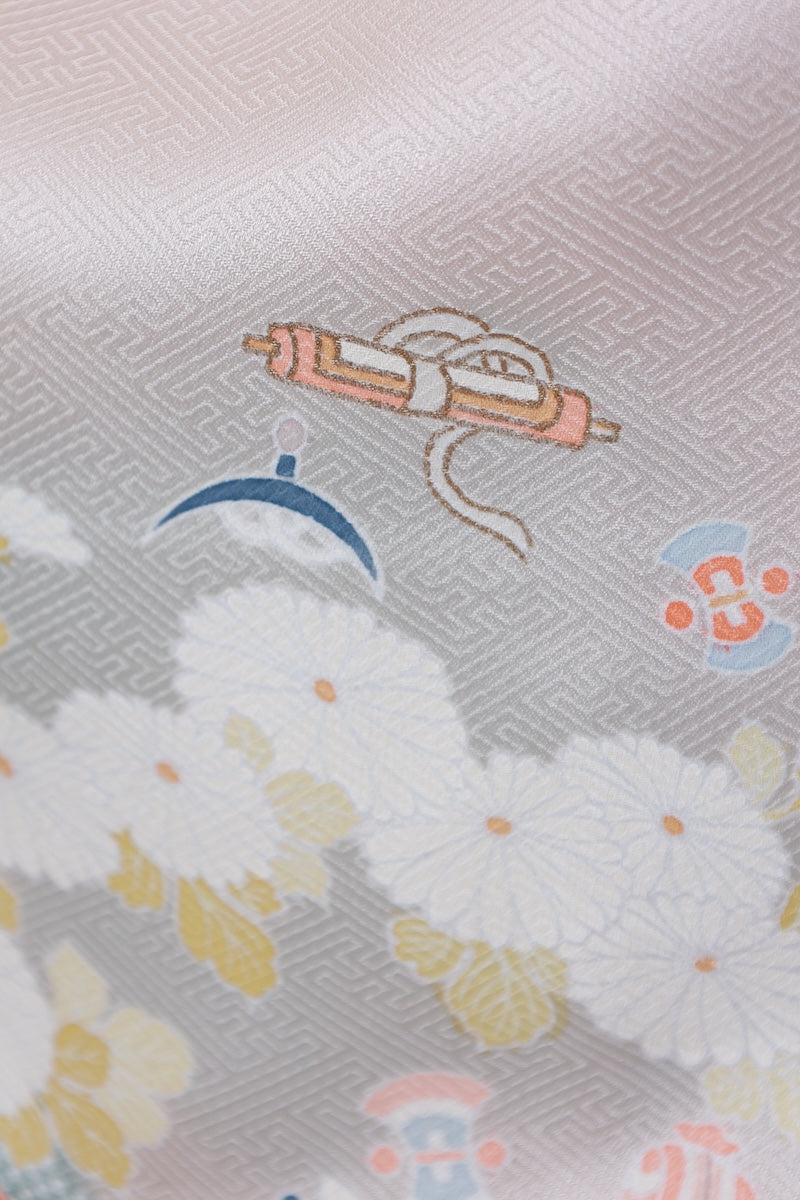 Japanese kimono used <Irotomesode> Msize silk 100% /T520