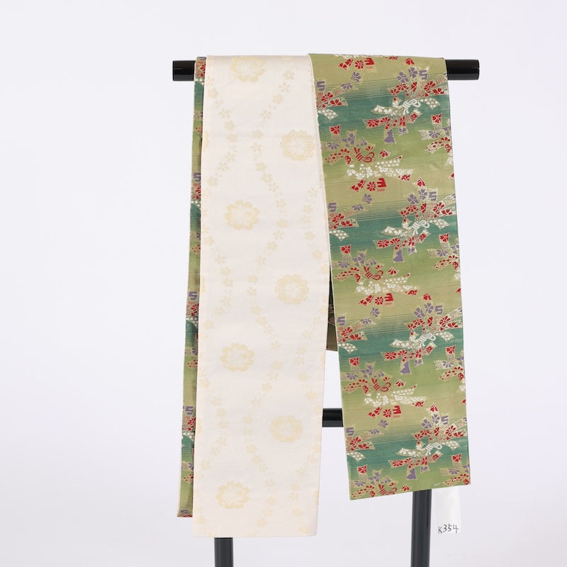 Japanese kimono sash belt (Hanhaba-obi) polyester /K354
