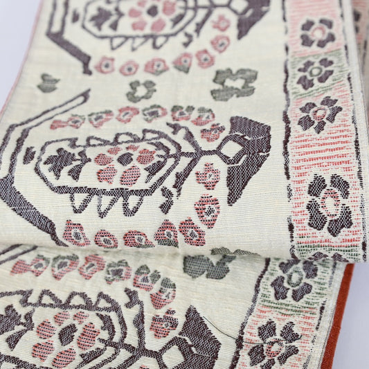 Japanese kimono sash belt (Hanhaba-obi) polyester K378