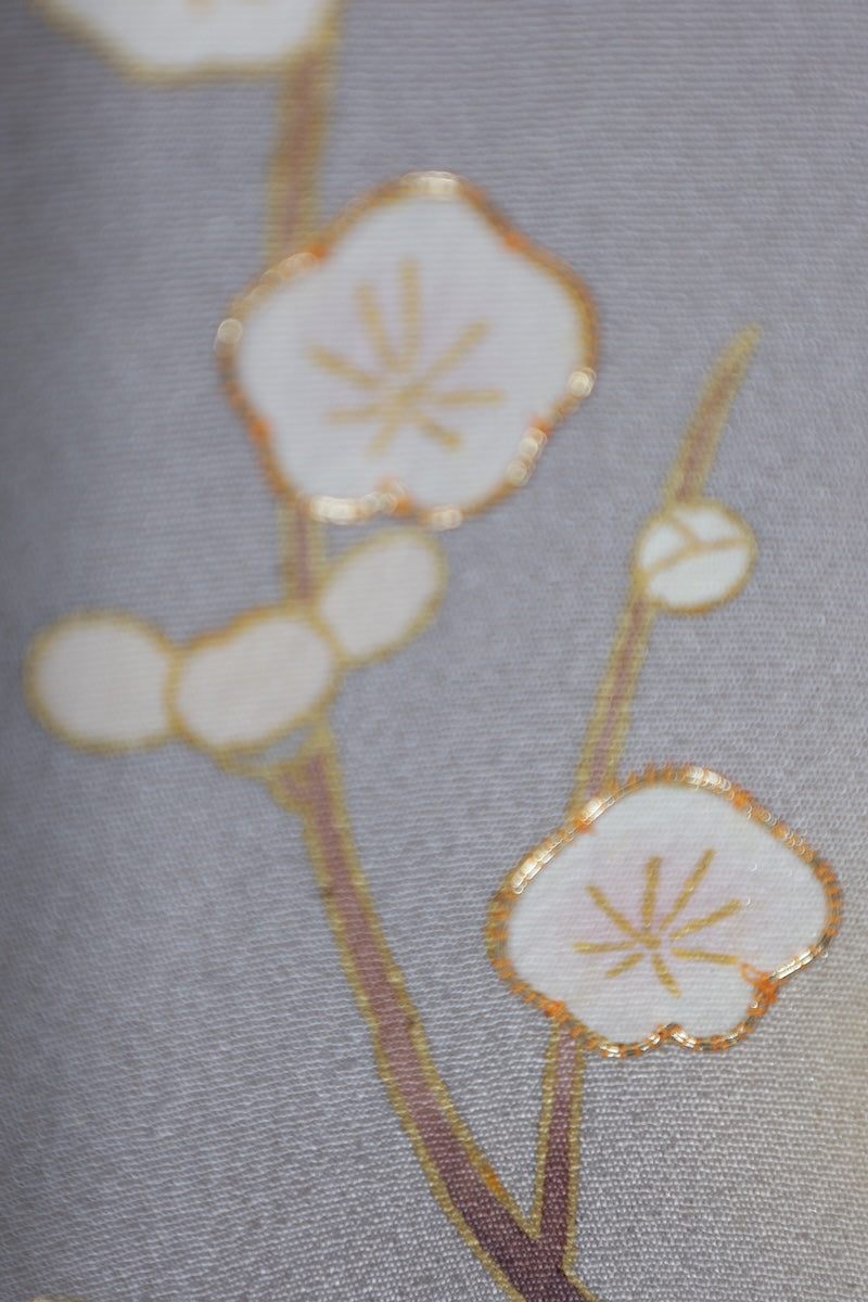 Japanese kimono used <houmongi> Msize silk 100% /T524