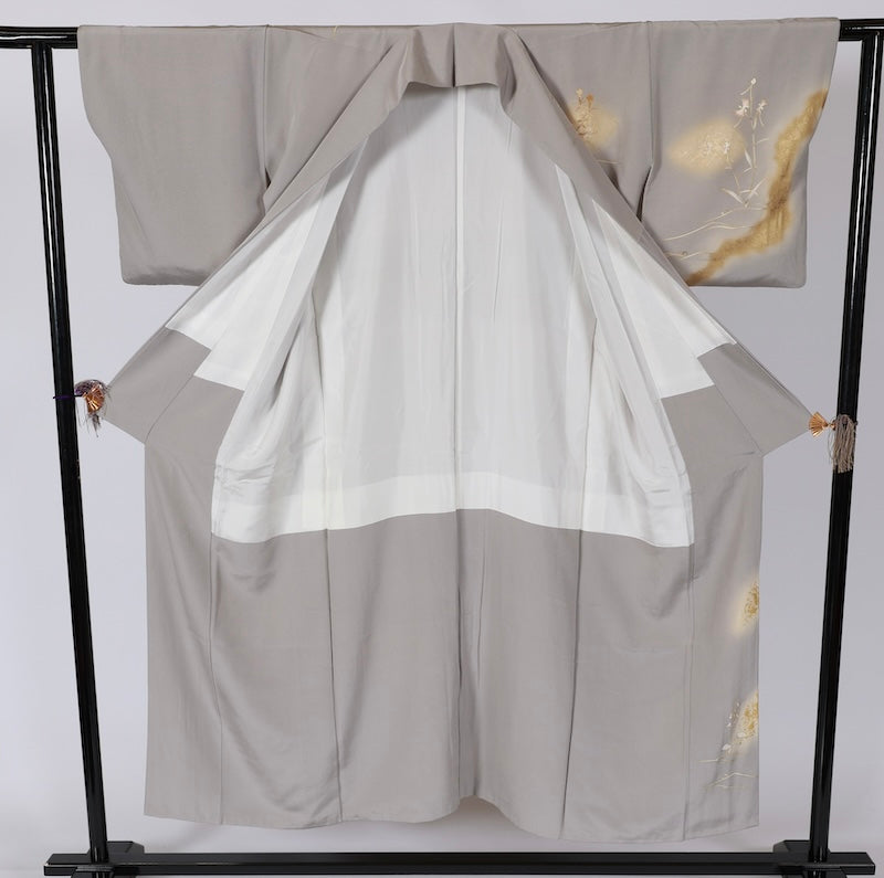 Japanese kimono used <houmongi> Msize silk 100% /T524