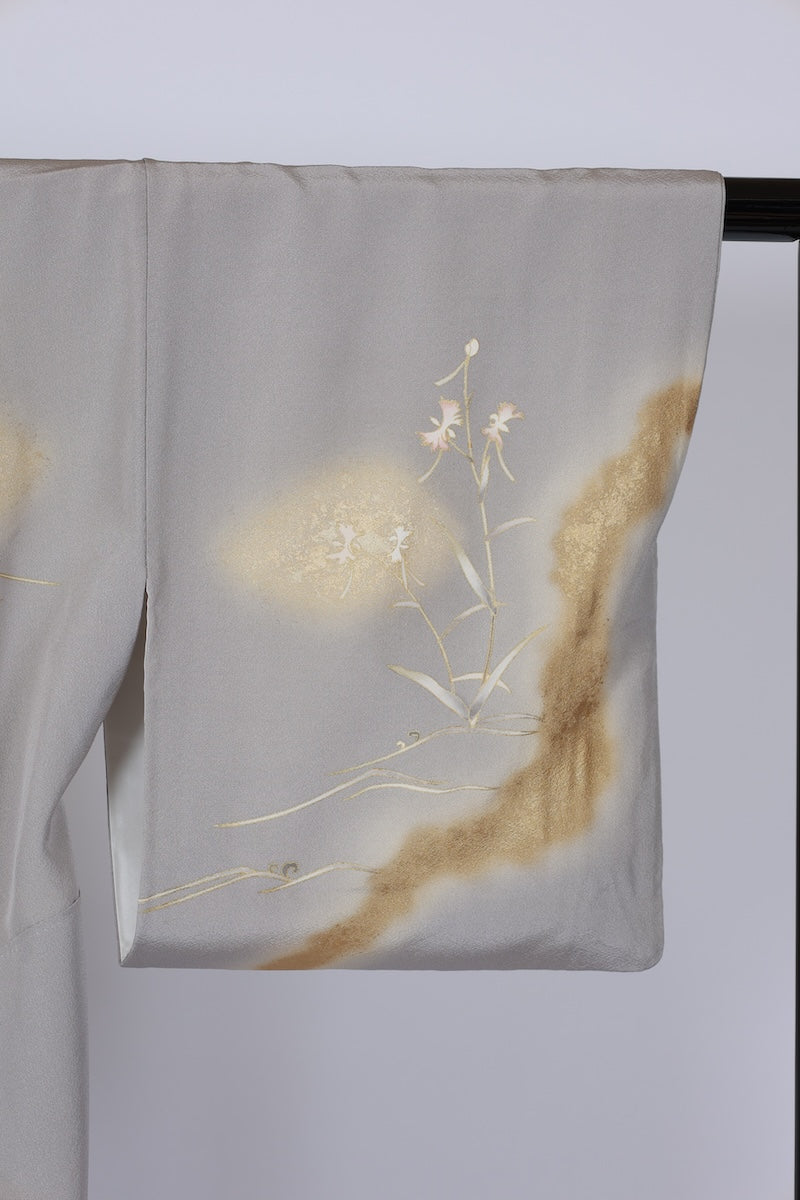 Japanese kimono used <houmongi> Msize silk 100% /T524