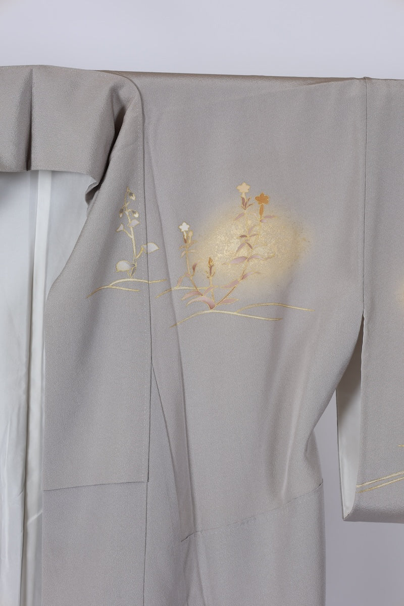 Japanese kimono used <houmongi> Msize silk 100% /T524