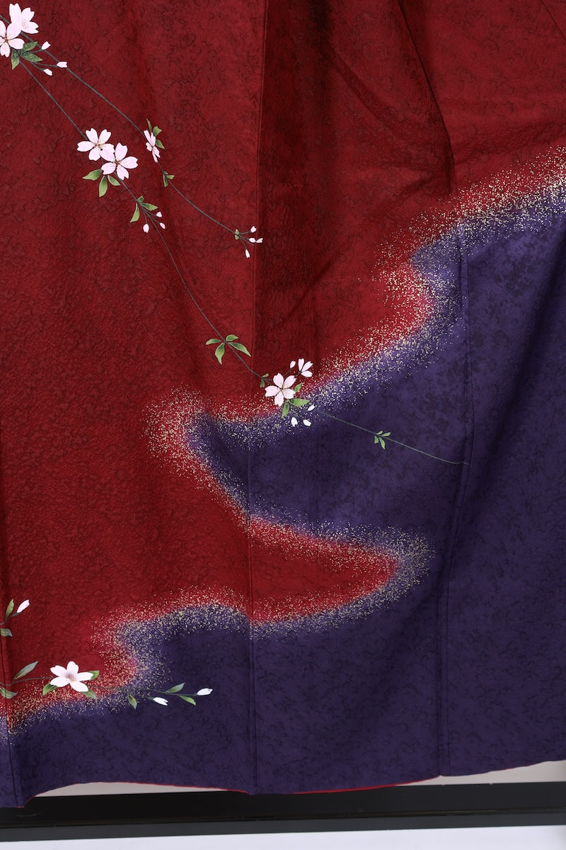 Japanese kimono used <houmongi> Msize silk 100% /T519