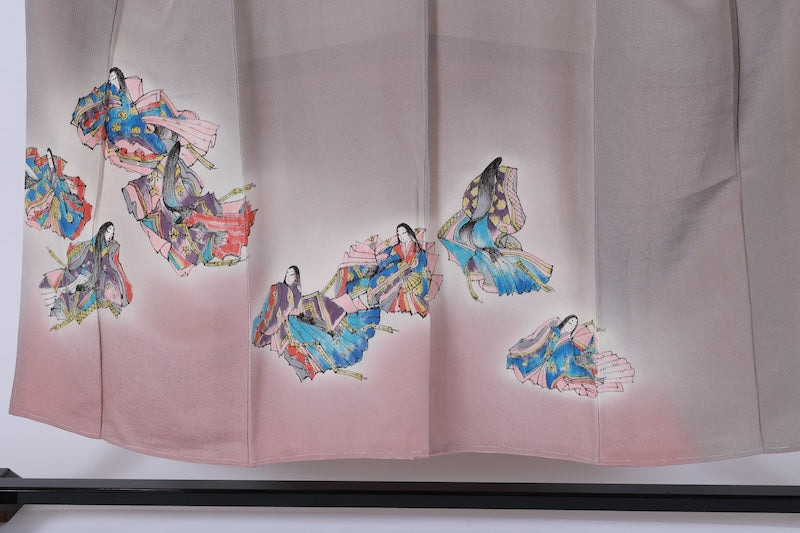 New Unused Japanese kimono <houmongi> Msize silk 100% /T516