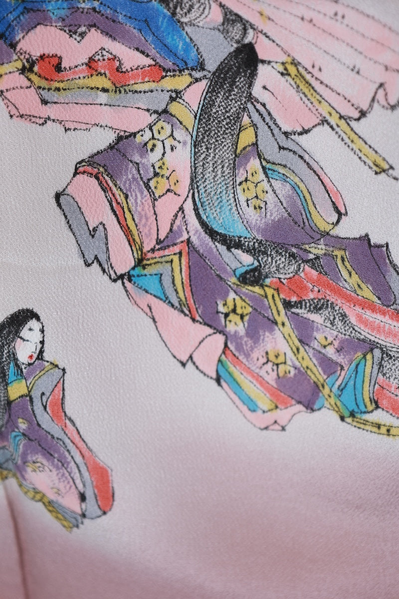 New Unused Japanese kimono <houmongi> Msize silk 100% /T516