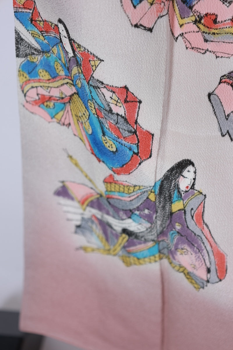 New Unused Japanese kimono <houmongi> Msize silk 100% /T516