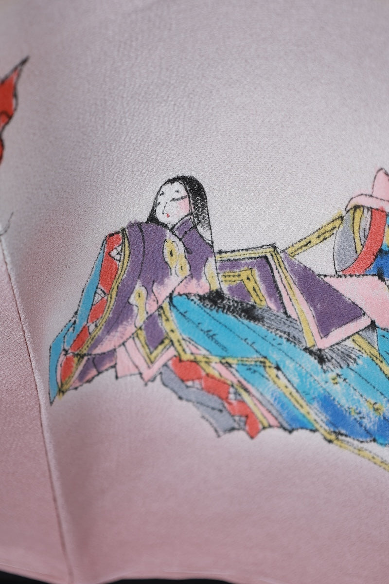 New Unused Japanese kimono <houmongi> Msize silk 100% /T516