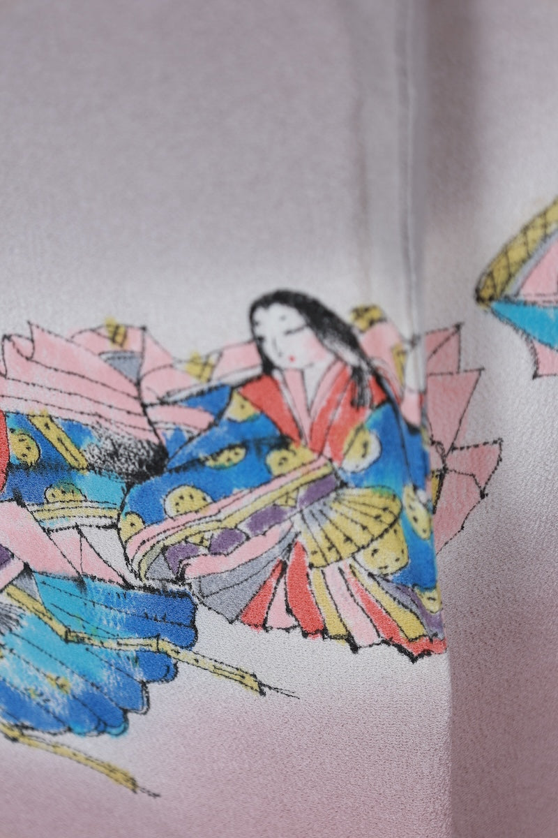 New Unused Japanese kimono <houmongi> Msize silk 100% /T516