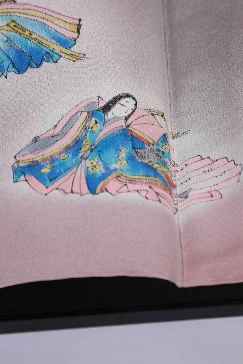 New Unused Japanese kimono <houmongi> Msize silk 100% /T516