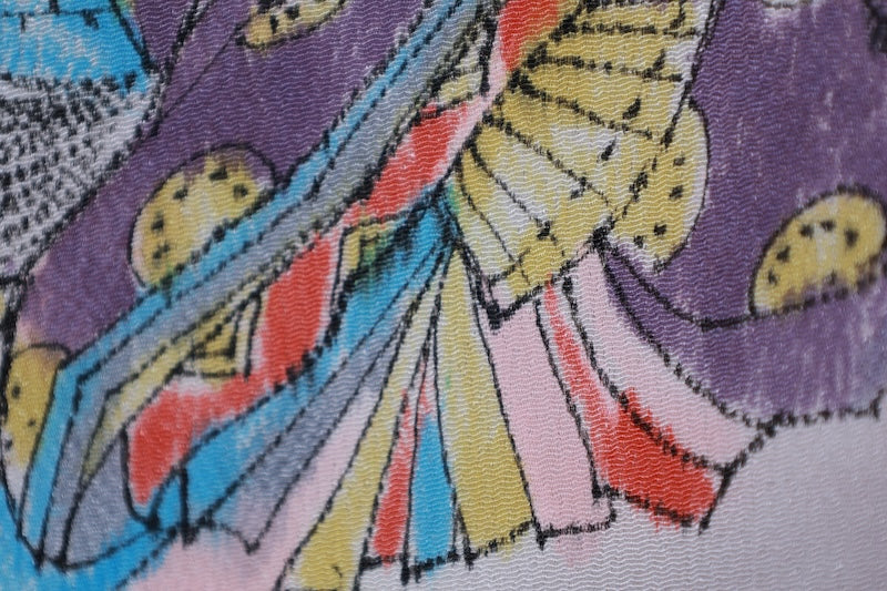 New Unused Japanese kimono <houmongi> Msize silk 100% /T516