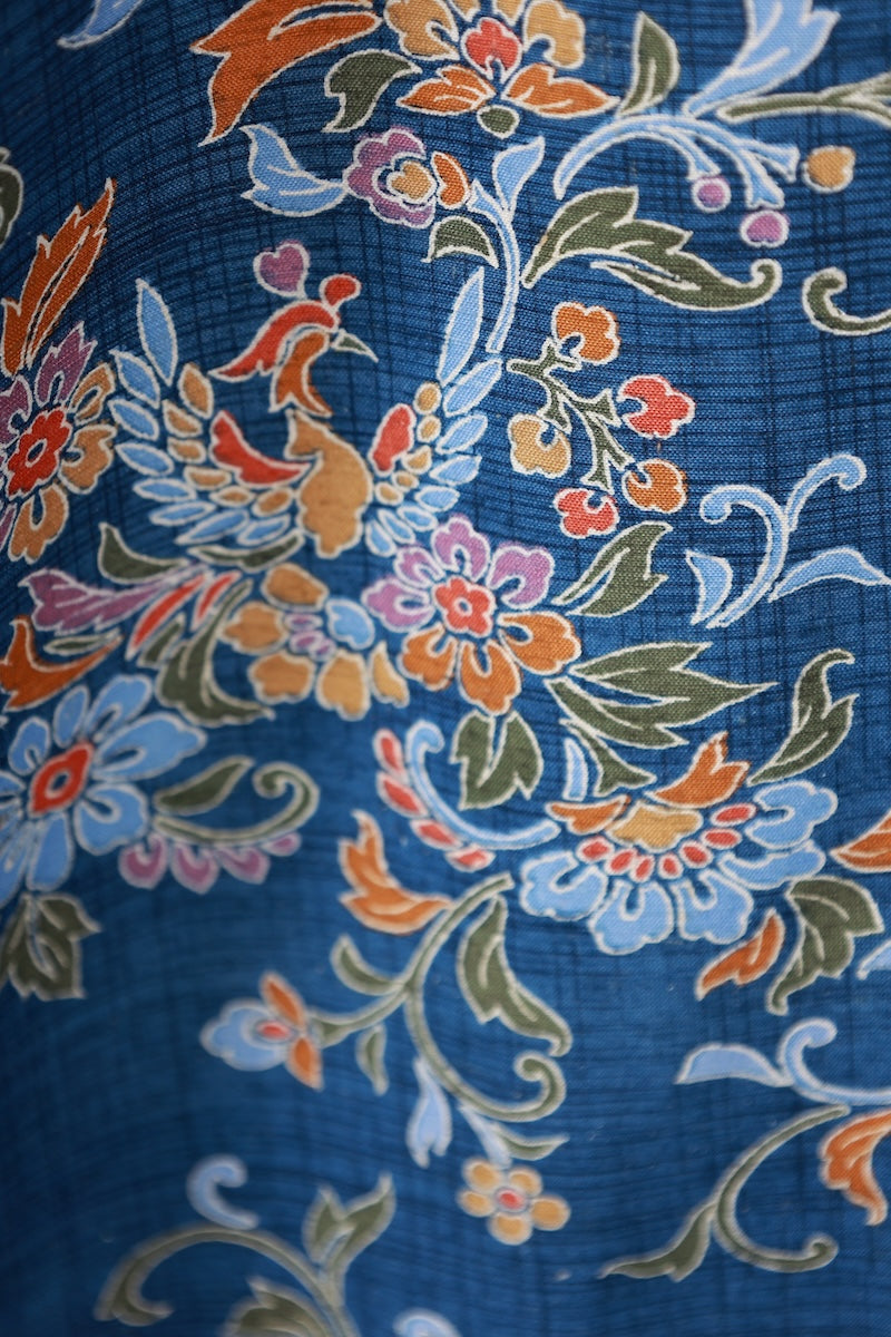 Japanese kimono used <Tsumugi> Msize silk 100% /T601