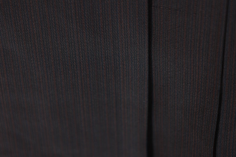 Men's Hakama used (traditional Japanese trousers) - Brown, Black, Striped, Horse Riding Style - B1535