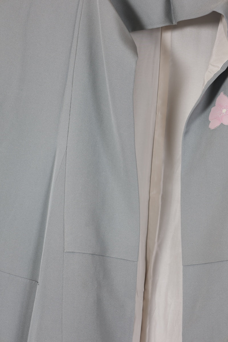 Japanese kimono used <houmongi> Lsize silk 100% /T512