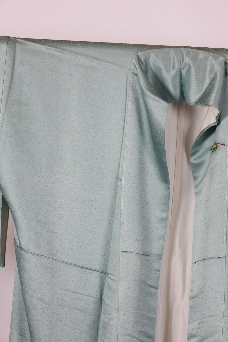 Japanese kimono used <houmongi> Lsize silk 100% /T514