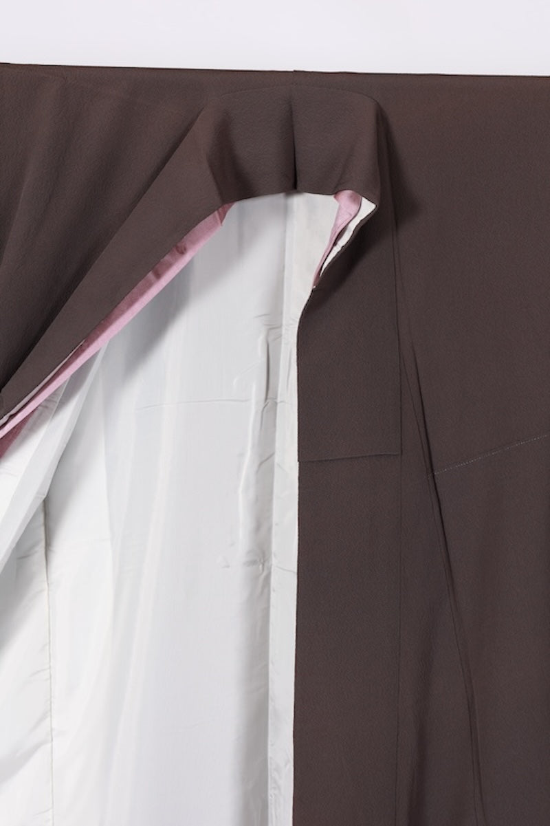 Japanese kimono used <iromuzi> Lsize silk 100% /T509