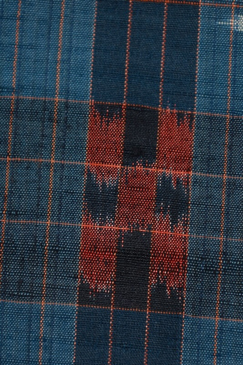 Japanese kimono used <Tsumugi> Lsize silk 100% /T498