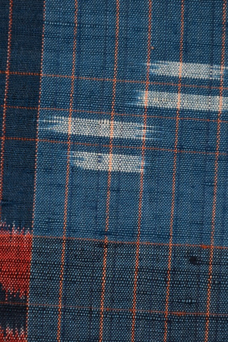 Japanese kimono used <Tsumugi> Lsize silk 100% /T498