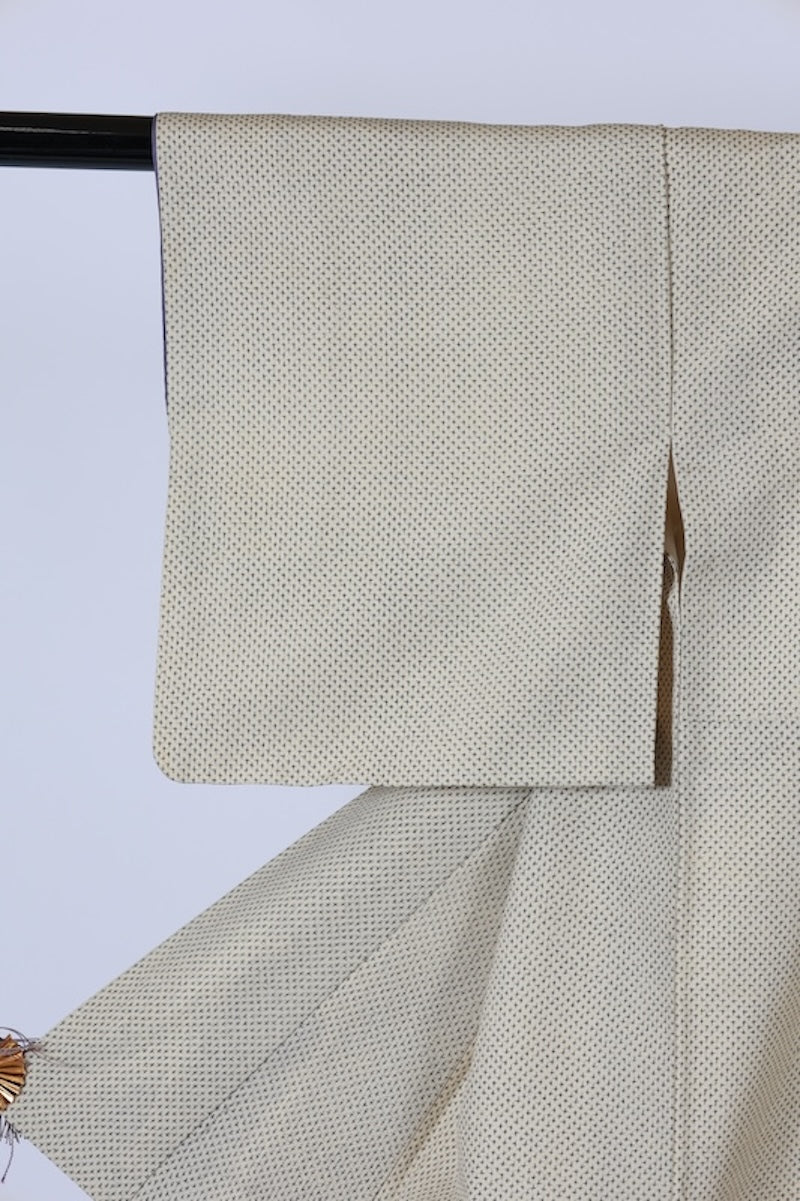 Japanese kimono used <Tsumugi> Msize silk 100% /T564