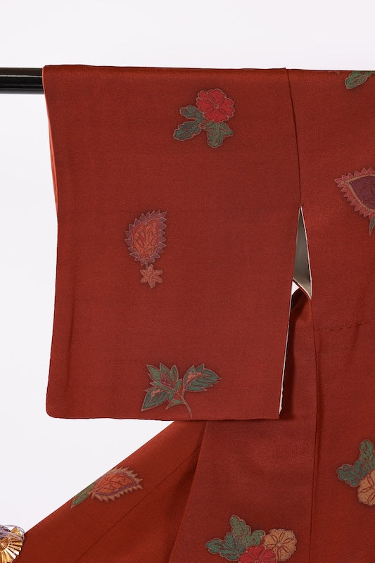 Japanese kimono used <houmongi> Msize silk 100% /T532