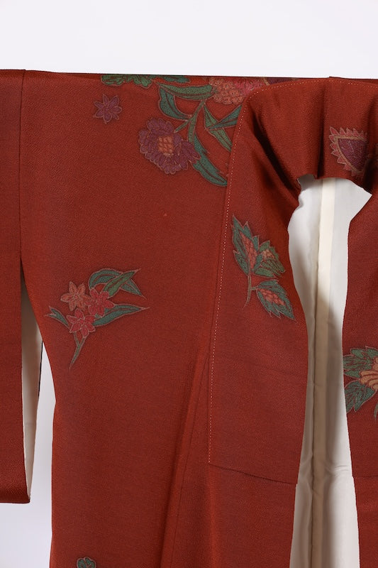Japanese kimono used <houmongi> Msize silk 100% /T532