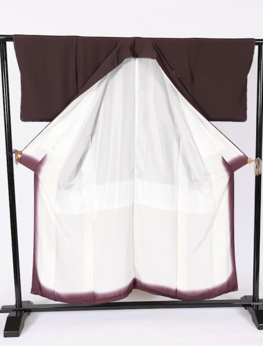 New Unused Japanese kimono used <houmongi> Msize silk 100% /T533