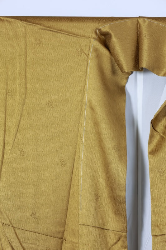 Japanese kimono used <houmongi> Lsize silk 100% /T534