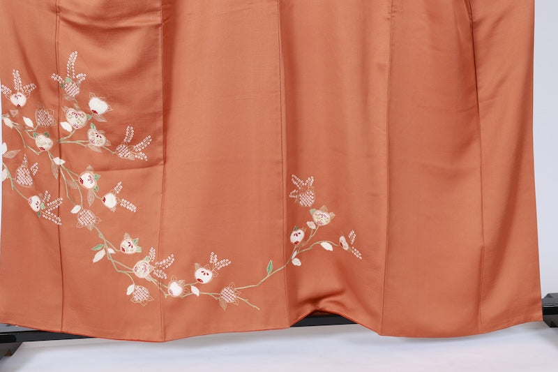 Japanese kimono used <houmongi> Msize silk 100% /T537