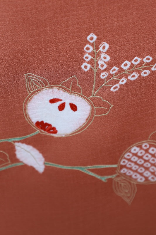 Japanese kimono used <houmongi> Msize silk 100% /T537