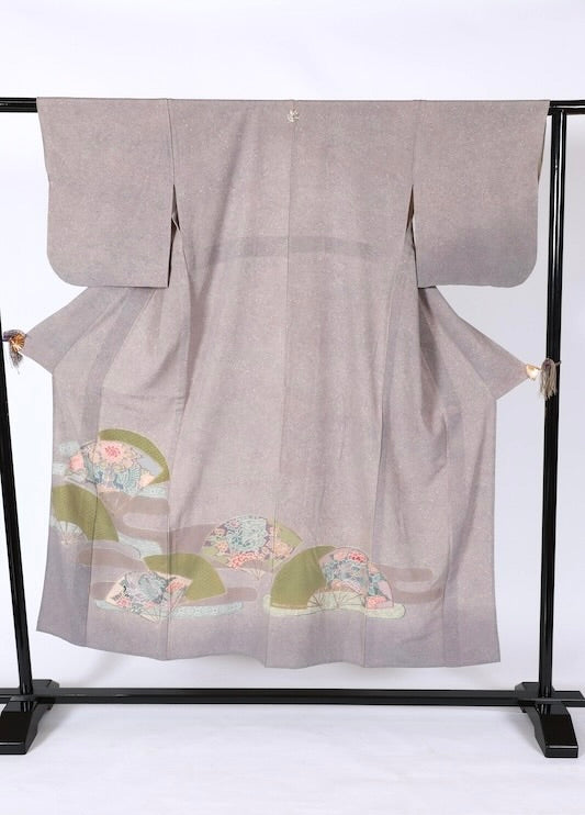 Japanese kimono used <houmongi> Msize silk 100% /T538