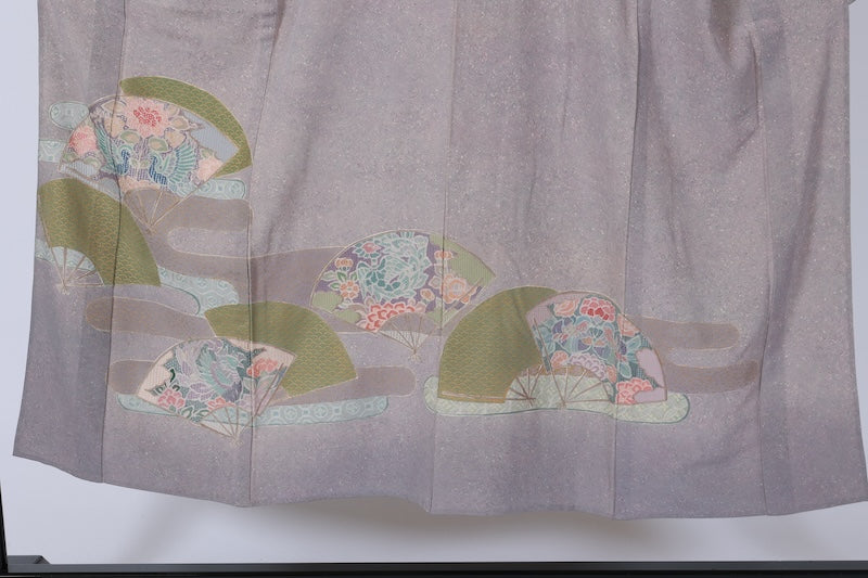 Japanese kimono used <houmongi> Msize silk 100% /T538