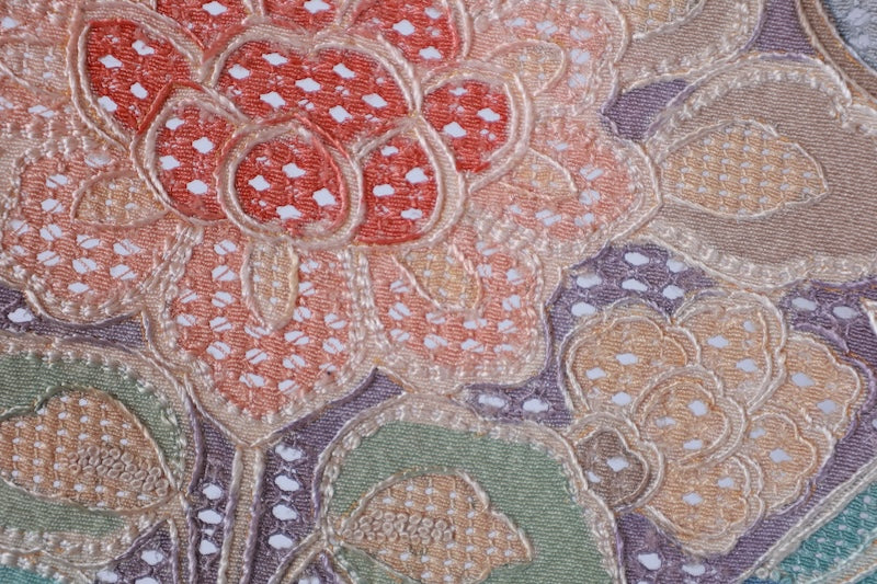 Japanese kimono used <houmongi> Msize silk 100% /T538