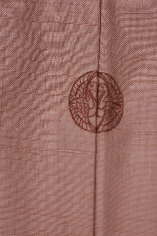 Japanese kimono used <Iromuzi> Msize silk 100% /T602