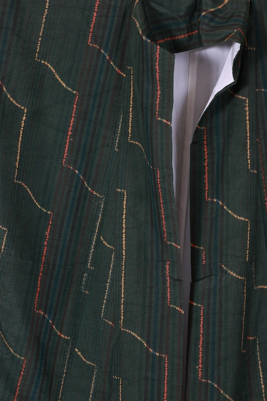 Japanese kimono used <Tsumugi> Msize silk 100% /T597