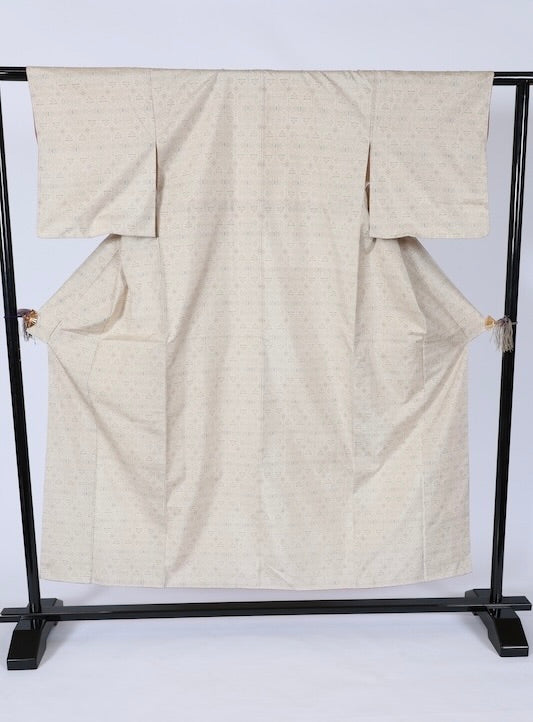 Japanese kimono used <Tsumugi> Msize silk 100% /T591