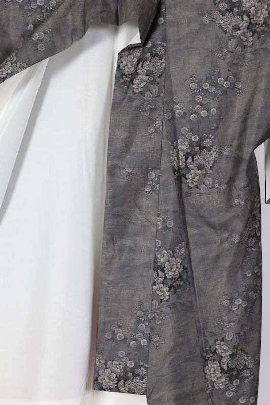 Japanese kimono used <houmongi> Msize silk 100% /T587