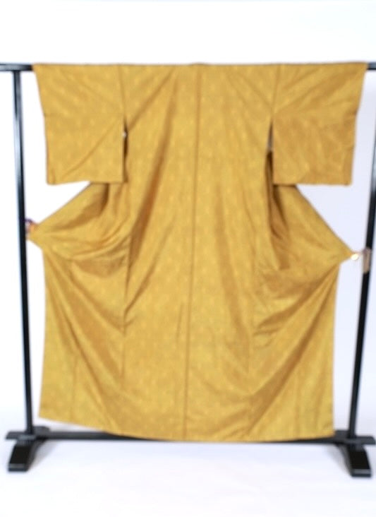 Japanese kimono used <Tsumugi> Msize silk 100% /T586