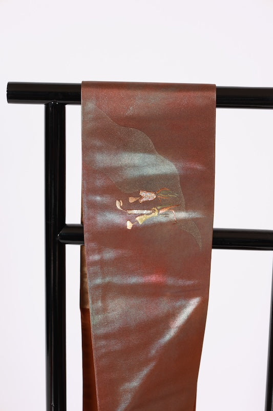Japanese used sash belt (Nagoya-obi) 100% silk /T549
