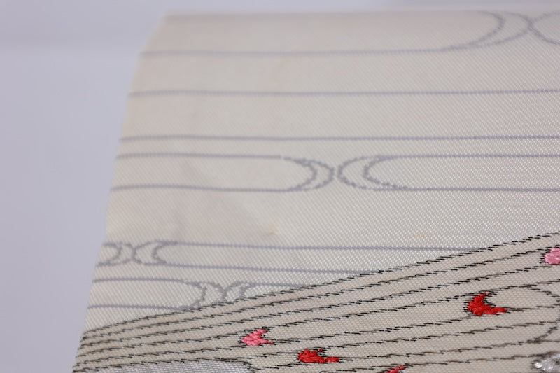 Japanese used sash belt (Nagoya-obi) 100% silk /T545