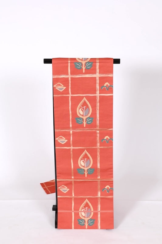 Japanese used sash belt (Nagoya-obi) 100% silk /T556