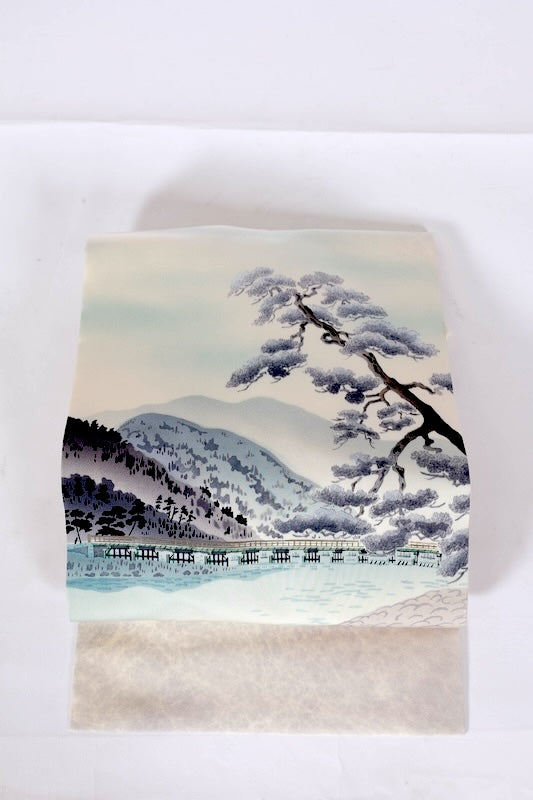 Japanese used sash belt (Nagoya-obi) 100% silk /T542