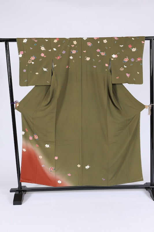 Japanese kimono New(Houmongi) M-size 100% silk /G10